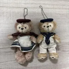 ダッフィー & シェリーメイ セーラー服ぬいぐるみバッジ