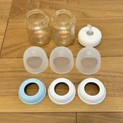 母乳実感 哺乳瓶 160ml ピジョン プラスチック瓶 2瓶　ストローパーツ