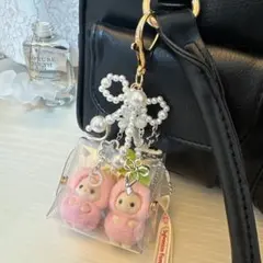 【no.62】シルバニアファミリー　さくらんぼ　赤ちゃん　持ち運びキーホルダー