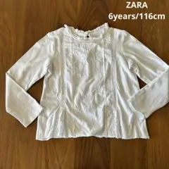 ZARA kidsレースカットソー　刺繍　6years / 116cm