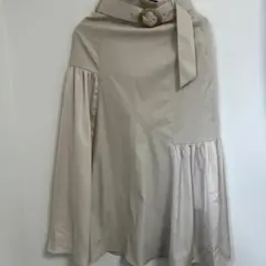 リゼクシー　ベージュ フレアスカート　ロングスカート　Aライン