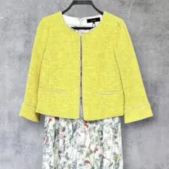 極美品❤️アンタイトル❤️ノーカラージャケット❤️イエロー❤️サイズ2