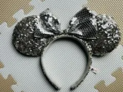 ディズニーリゾート スパンコール ミニーマウス耳カチューシャ