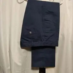 ネイビー 暖か裏地 スラックス