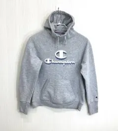 Champion グレー フード付きパーカー Sサイズ