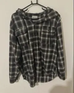 EMMA CLOTHES フード付きシャツ ブラック/ホワイトチェックのサムネイル