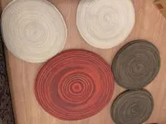 オシャレ円形クッション座布団 5点セット