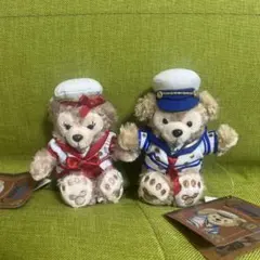 ディズニーシー ダッフィーシェリーメイぬいぐる みバッジ 水手