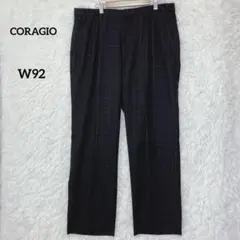 CORAGGIO コラッジオ ゴルフパンツ チェック スラックス メンズ W92