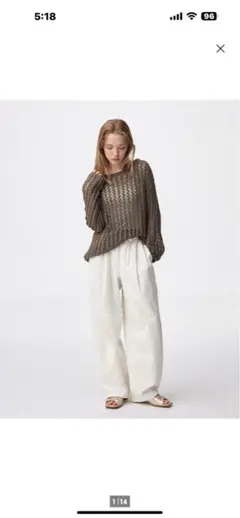 gu バレルレッグプルオンパンツ ホワイト 3XL