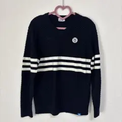 adidas アディダス　ゴルフセーター　紺色　L ニット