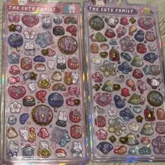 2個セット！ ぷっくりシール 立体シール ごほうびシール 和風 和柄 ダルマ