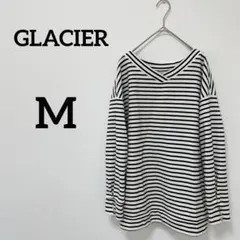 GLACIER ハニーズ　長袖カットソー　ボーダー　袖ボタン　M