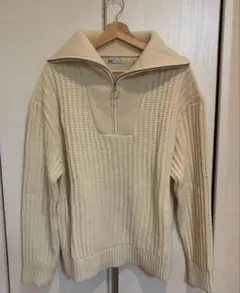 ZARA ハーフジップニット