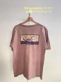 90s patagonia Tシャツ usa製 グッドフェード デカロゴ - メルカリ