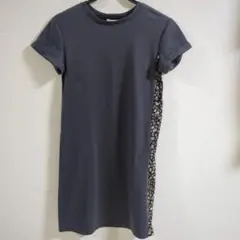 ワンピース １６０ グレー ヒョウ柄のサムネイル