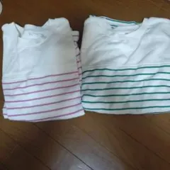 【新品・お得品】ストライプ長袖Tシャツ2点セット