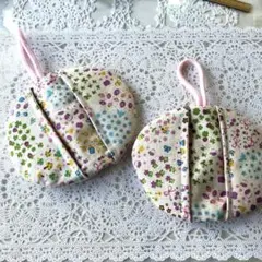 花柄コットン鍋つかみ 2個セット
