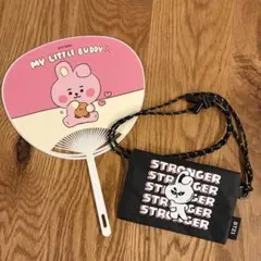 BTS ジョングク BT21 コラボカフェうちわとポーチセット