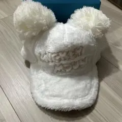 Disney ミッキーマウス 帽子 ポンポン付き