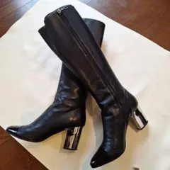 【VICINI/ヴィッチーニ】美品　本革ロングブーツ　38サイズ　黒