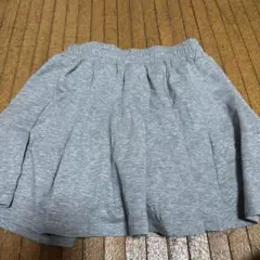 グレー フレアスカート コットン混紡