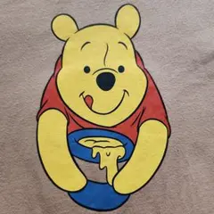 Disney★ くまのプーさん さがら刺繍 　プリントT シャツ ベージュ