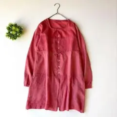 45R インディゴ ロングワンピース ノースリーブ カシュクール 藍染