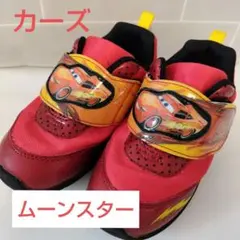 極美品■18.0EE　カーズ　マックイーン　スニーカー　ムーンスター　レッド　赤