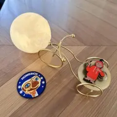 E.T 月のランプ 自転車のオブジェ　ワッペン　ラバーキーホルダー