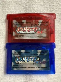 【電池交換済】GBA ポケモン ルビー&サファイア セット 動作確認済み 完動品