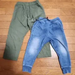 GLOBAL WORK 裏起毛 110 ズボンセット