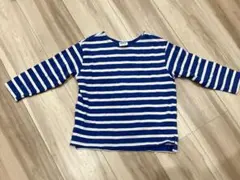 BREEZE 長袖カットソー サイズ110 青と白ストライプ