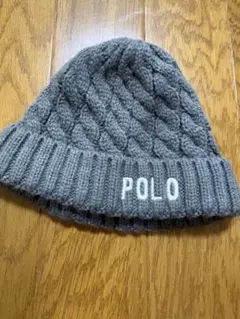 翌日発送❣️ POLO ニット帽 グレー 46-50cm