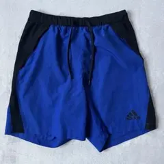adidas アディダス L ハーフパンツ 青ブルー サッカー フットサル