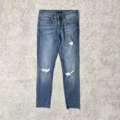 ユニクロ　UNIQLO ウルトラストレッチジーンズ スキニー　ダメージ加工