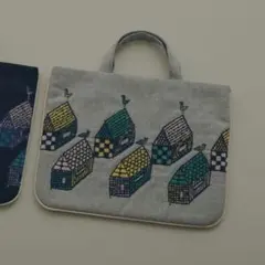 【新品未使用】 ミナペルホネン village レッスンバッグ グレー