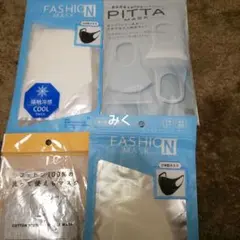 PITTA MASK レギュラー白 接触冷感マスク10枚 布マスク２枚のサムネイル