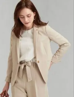 【未使用級】 グリーンレーベルリラクシング テーラードジャケット ベージュ M