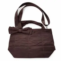 軽量　未使用品　リボン　2way ナイロン　ショルダーバッグ　トートバッグ