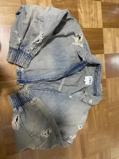 ZARA ダメージ加工デニムジャケット S