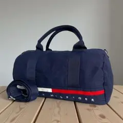 未使用級　トミーヒルフィガー　2way　A4可　ミニボストンバッグ　斜め掛　濃紺