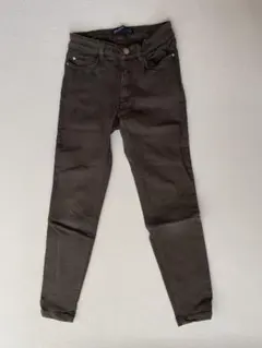 ZARA BASIC Z1975 DENIM スキニーパンツ S ダークブラウ