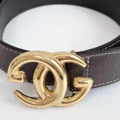 GUCCI グッチ　インターロッキング　レザーベルト　ステッチのサムネイル