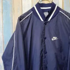 1026☆ナイキ☆ナイロンジャケット☆スナップボタン☆ワンポイント刺繍ロゴ☆M