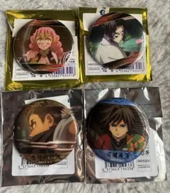 鬼滅の刃 場面写ホログラム缶バッジ キャラバッジコレクション 4点セット