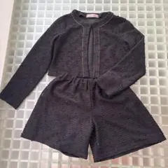 CATHERINE COTTAGE 黒 スーツ★ニット素材セットアップ★ 130