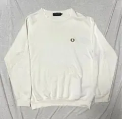 フレッドペリー　スウェット　Mホワイトベージュ　金刺繍　トレーナー