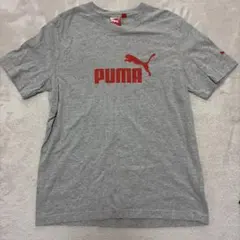 PUMA グレー ロゴ Tシャツ