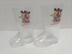 Disney　ミッキー＆ミニーマウス　第一生命　レトロ　ブーツ型グラス2個セット
